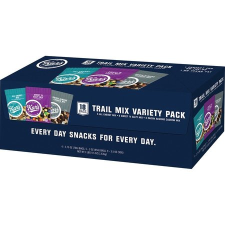 KARS Snack Mix, Variety Pack, 3 lb, 18/BX, Multi PK KARSN08826